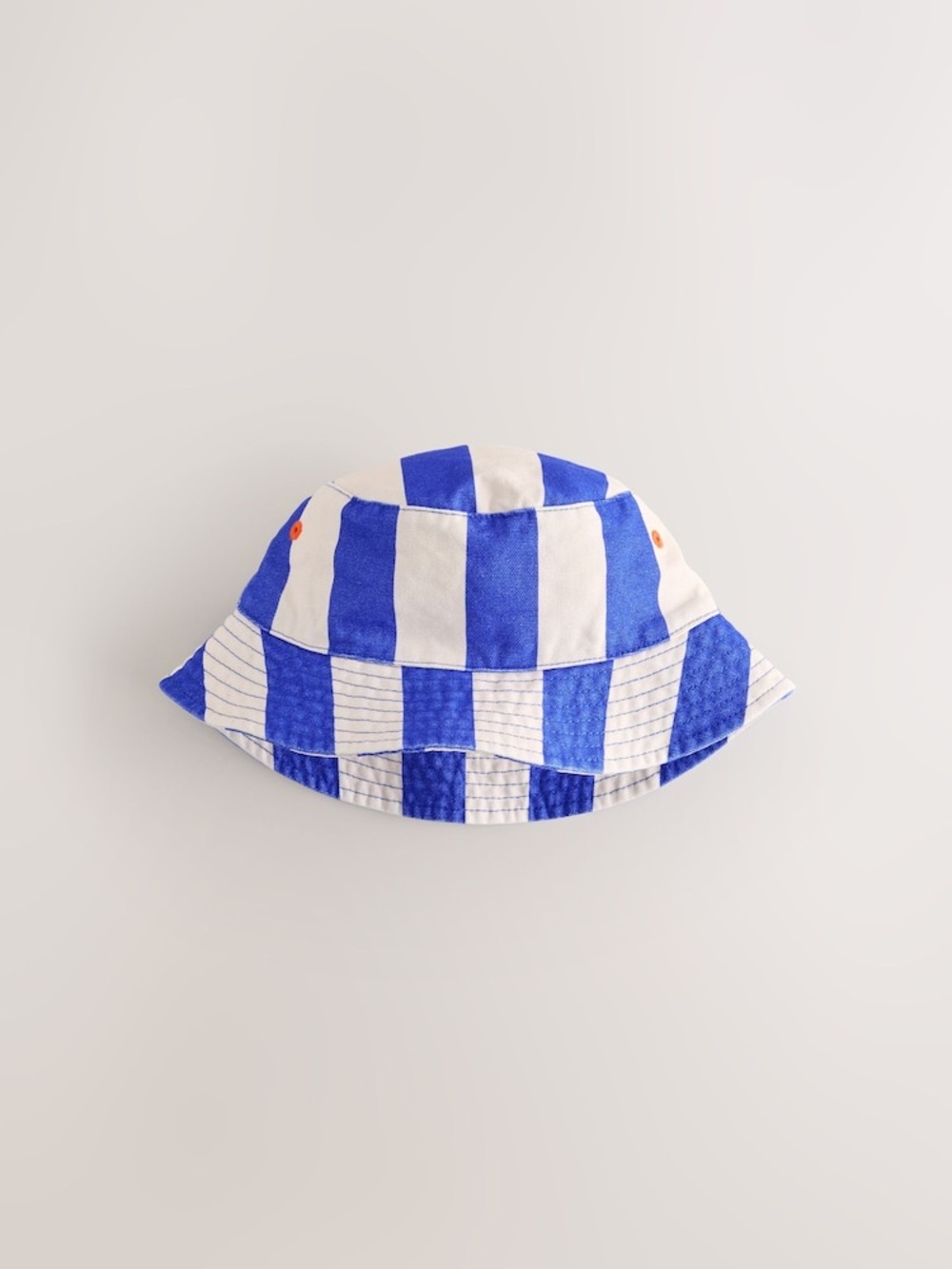 NEXT White/Blue Stripe Bucket Hat